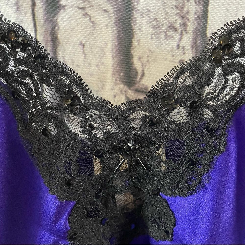 Vintage Victoria's Secret Gold Label Purple Lace Cami Size P - Picture 3 of 6